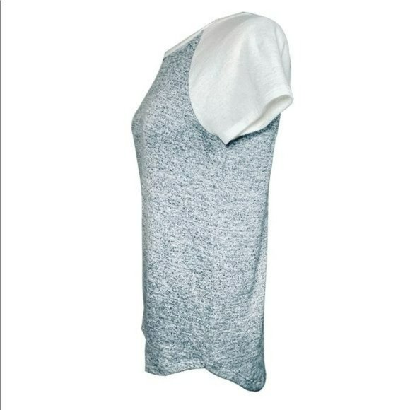 GAP Color-Block Gray & White Knit Raglan Tee Size XS - Picture 2 of 5